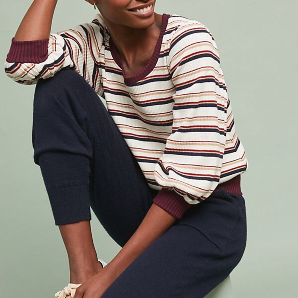 Anthropologie NWT striped pullover top